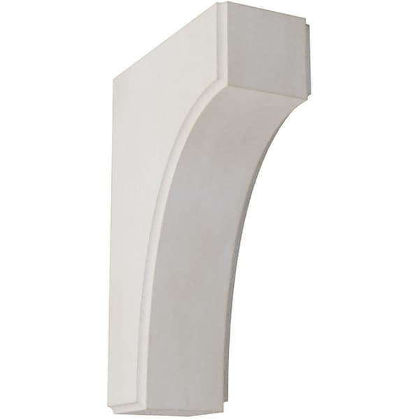 Ekena Millwork 1 3/4"W x 4"D x 6"H Clarksville Wood Vintage Decor Bracket, Chalk Dust White BKTWD02X04X06CVWH - main